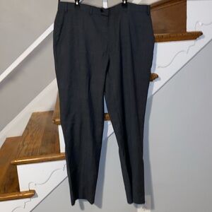 Lauren Ralph Lauren Men's Gray Classic-Fit Wool Stretch Dress Pants Size 38W 30L